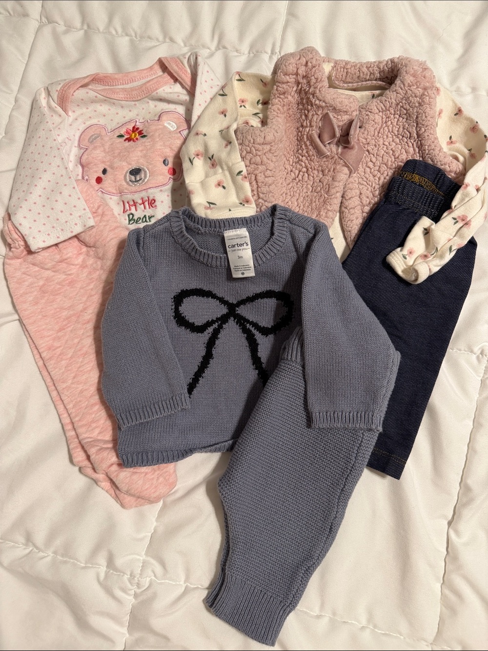 Set of 3 Cute Cold Weather Outfits Size 0-3 month